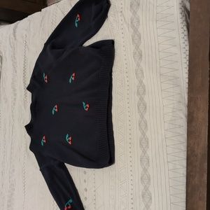 Navy cherry sweater